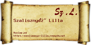 Szalisznyó Lilla névjegykártya