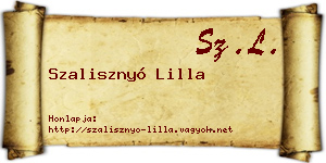 Szalisznyó Lilla névjegykártya